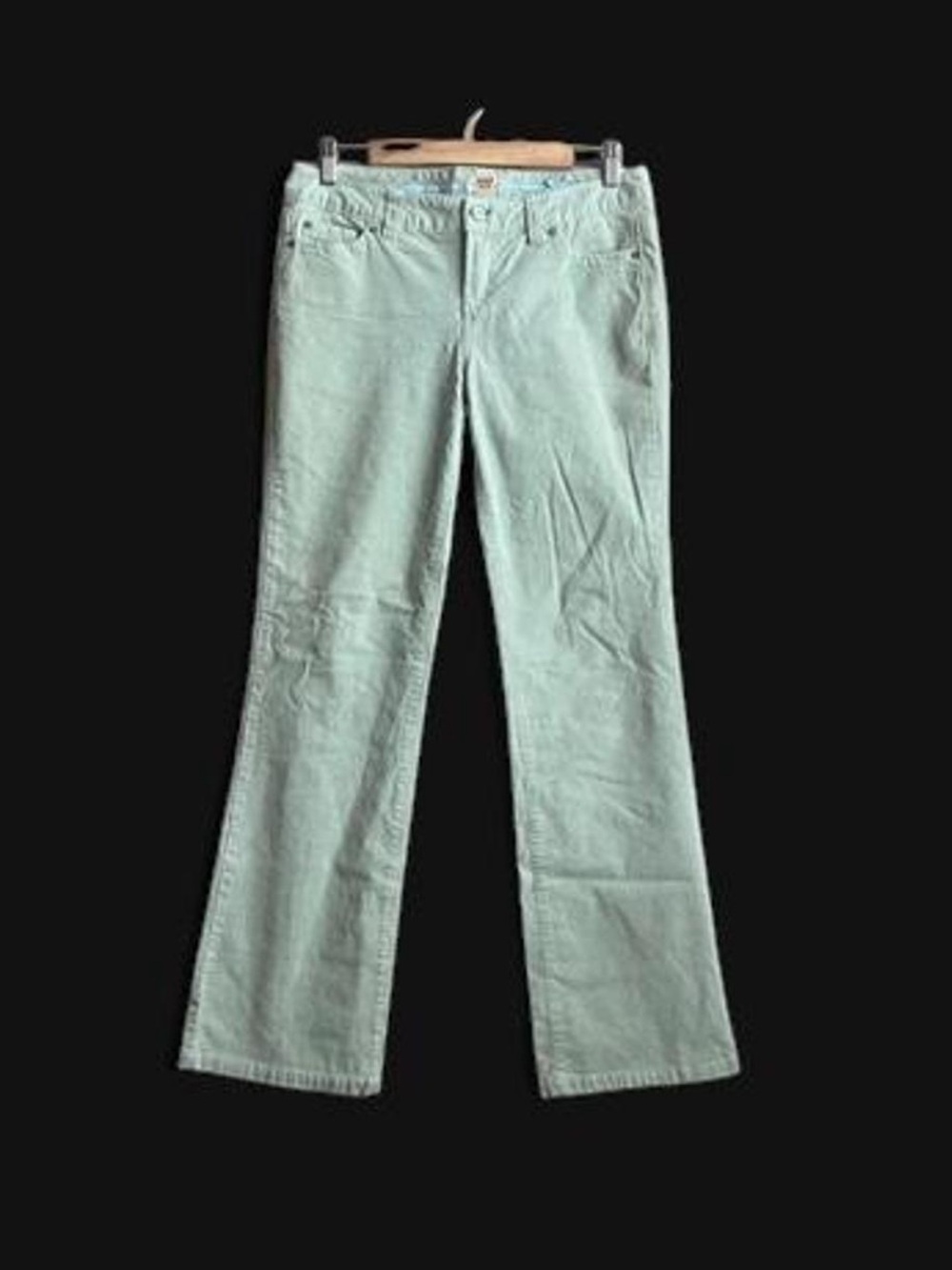 Y2k Route 66 Mint Green low rise Flare Jeans